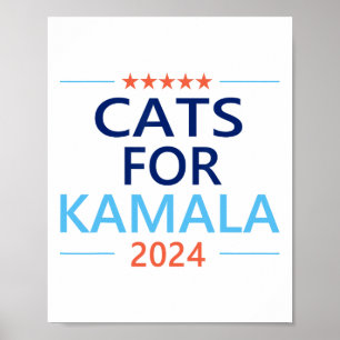 Poster Pour Kamala Harris 2024 Enfless Cat Lady Jd Vance