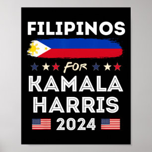 Poster Pour Kamala Harris 2024 Philippines Drapeau patrio