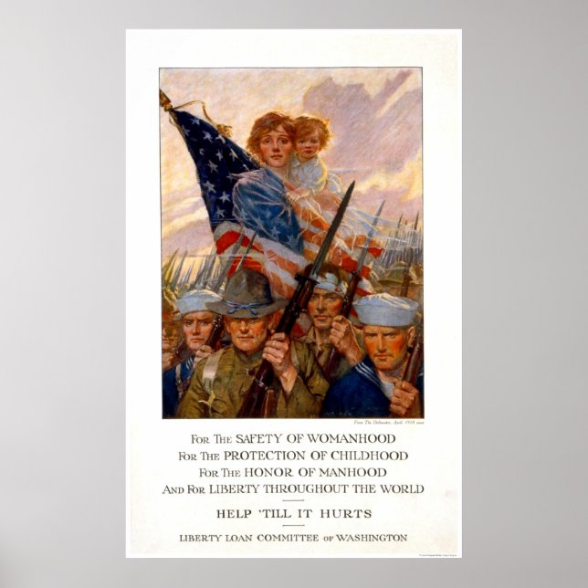 Poster Pour la sécurité de la femme...aider jusqu'à ce qu (Devant)