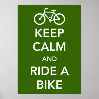 Poster pour le calme et le vélo
