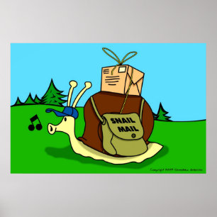 Poster pour les enfants de courrier d'escargot