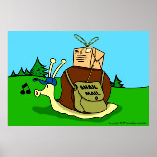 Poster pour les enfants de courrier d'escargot
