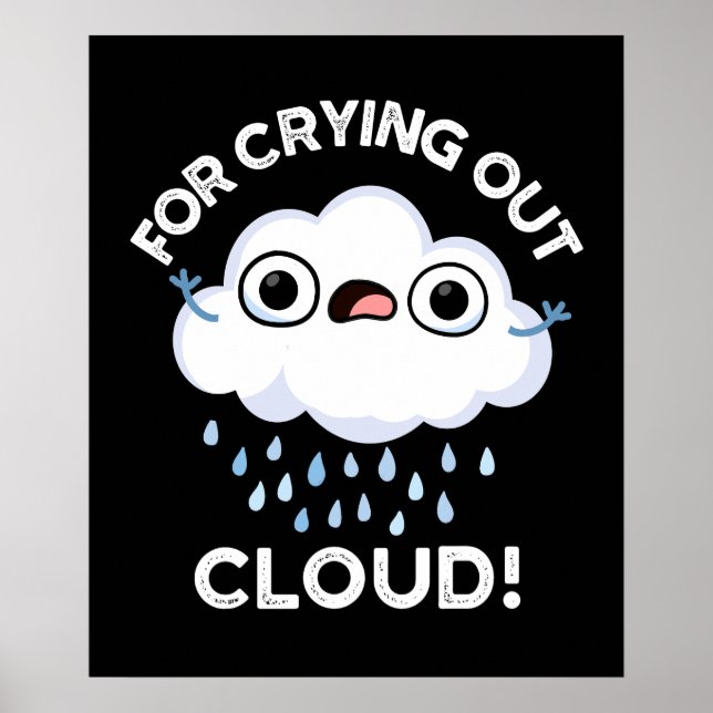 Poster Pour l'extraction Cloud Funny Météo Pun Dark BG (Devant)