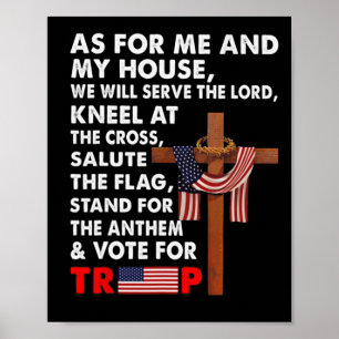 Poster Pour Moi Et Ma Maison Nous Serons Le Seigneur Vote