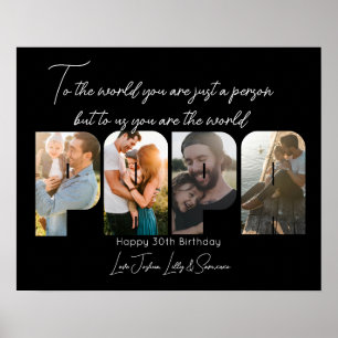Poster Pour nous You Are the World papa Photo Collage Pos