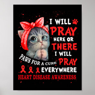 Poster Pour Pray Pure Cat Cure Sensibilisation aux maladi