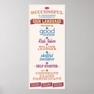Poster Pour réussir dans ASL