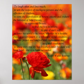 Poster Pour rire souvent et aimer beaucoup...