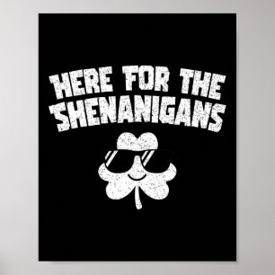 Poster Pour Shenanigans Drôle Jour de la Saint Patrick Ho