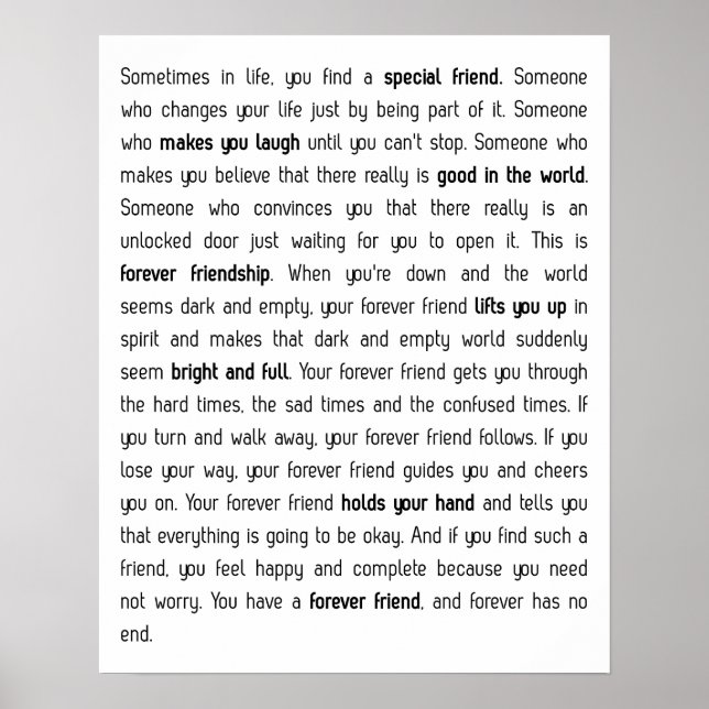 Poster Pour toujours, aucune fin (Devant)