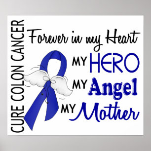 Poster Pour toujours dans mon cancer du colon de mère de