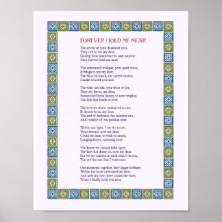 Poster Pour toujours me tenir près - Un poème d'amour - I