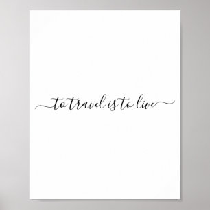 Poster Pour Voyager, C'Est Vivre - Simple Devis De Voyage