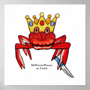 Poster Pourcentage de crabe avec couteau, MeWarriorWoman