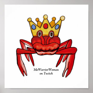 Poster Pourcentage de crabe, MeWarriorWoman sur Twitch