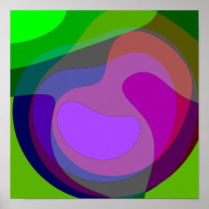 Poster Pourpre Et Vert 403