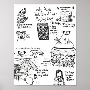 Poster Pourquoi les gens me pensent suis Madame folle de