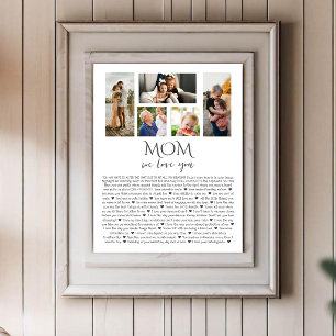 Poster Pourquoi nous vous aimons Maman Collage de photo