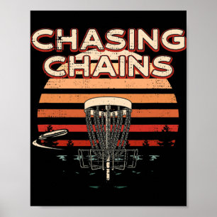 Poster Poursuite de Chaînes Disc Golf Hobby Disc Golfeur
