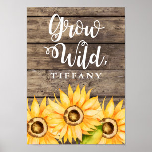 Poster Pousse à l'état sauvage   Art de crèche Tournesol