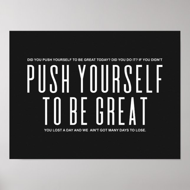 Poster Pousse-Toi À Être Génial | Devis motivationnel (Devant)