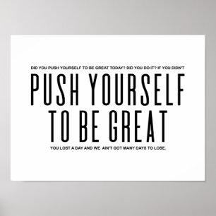 Poster Pousse-Toi À Être Génial Devis motivationnel