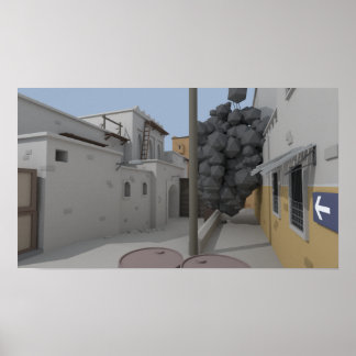 Poster Poussière 2 faible Poly CSGO Plan Fumée