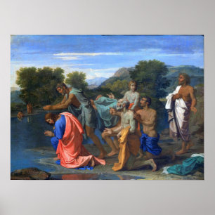 Poster Poussin - Baptême Du Christ