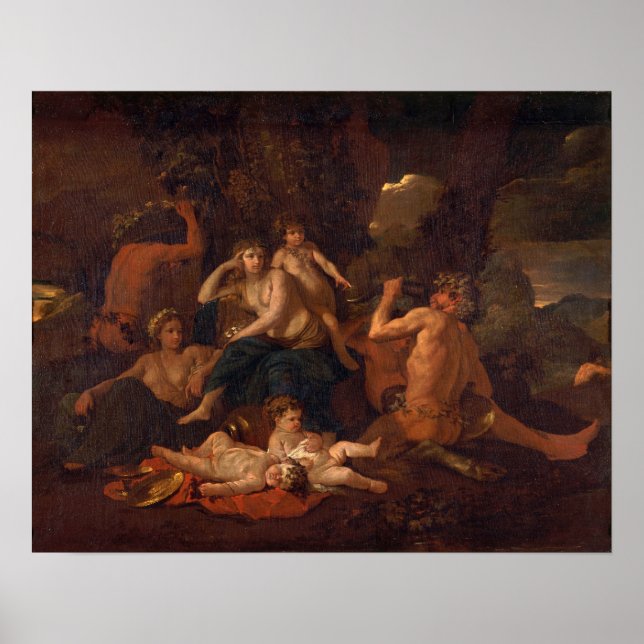 Poster Poussin - Enfance de Bacchus (Devant)