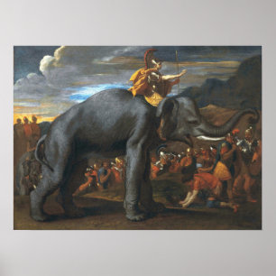 Poster Poussin - Hannibal Traversant Les Alpes Sur Elepha