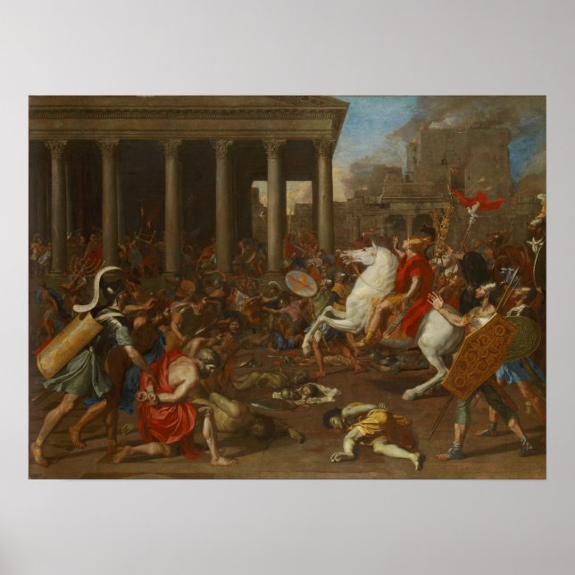 Poster Poussin - La Conquête De Jérusalem Par L'Empereur  (Devant)