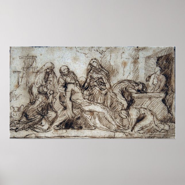Poster Poussin - La Mise au Tombeau (Devant)