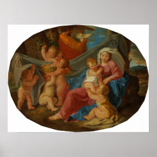 Poster Poussin - Le Reste Du Vol En Egypte