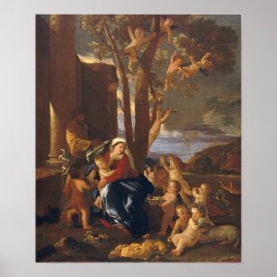 Poster Poussin - Le Reste Du Vol En Egypte
