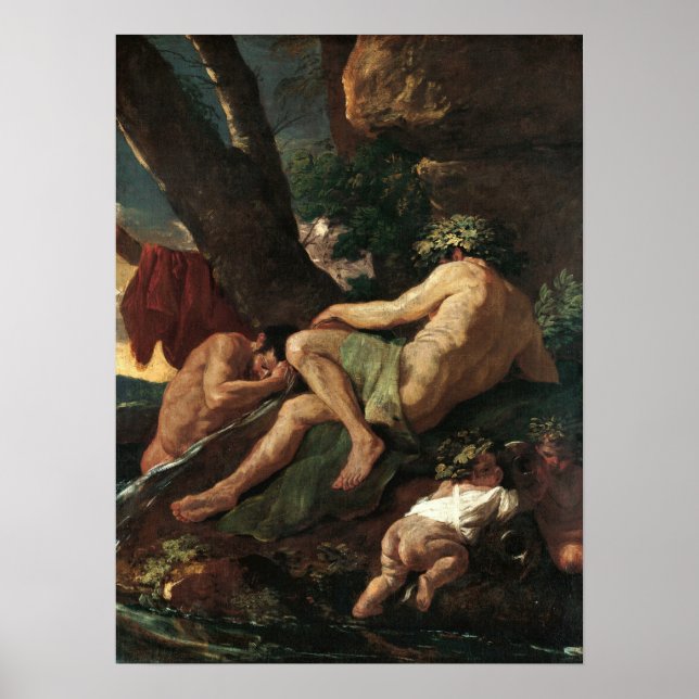 Poster Poussin - Midas Lave À La Source Du Pacte... (Devant)
