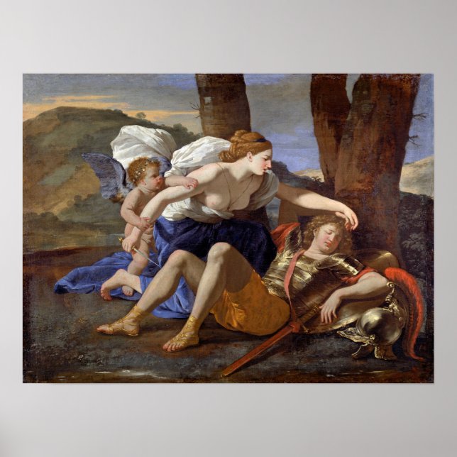 Poster Poussin - Rinaldo et Armide (Devant)