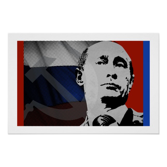 Poster Poutine avec drapeau russe (Devant)
