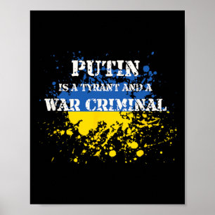 Poster Poutine est un tyran et un criminel de guerre