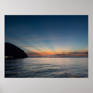 Poster Poutres de soleil couchant