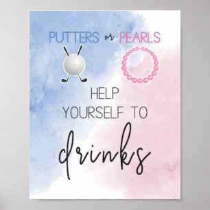 Poster Pouttes ou perles Aidez-vous à boire signe