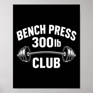 Poster Pouvoir de musculation du banc de presse de 300 li