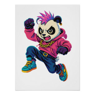 Poster Pouvoir de Panda Punk