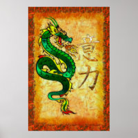 Pouvoir Dragon Chinois Art Traditionnel
