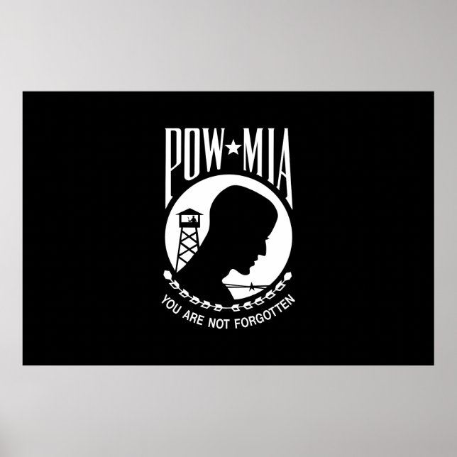 Poster POW MIA Héros militaires américains Prisonniers de (Devant)