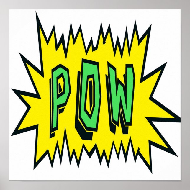Poster POW  Superhero Comic Books (Devant)