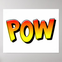 POW typographie bande dessinée pop art
