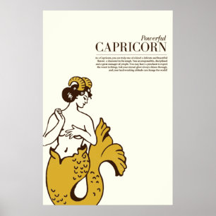 Poster "Power Capricorn" Cute & Cool Zodiac Art