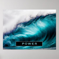 Power Inspirational Word Ocean Wave Photographie
