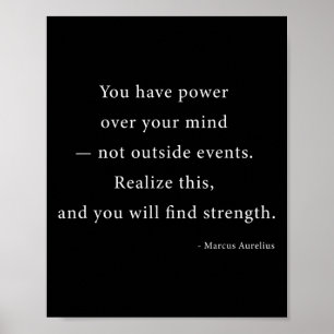 Poster Power Over Your Mind Marcus Aurelius Stoic Philoso