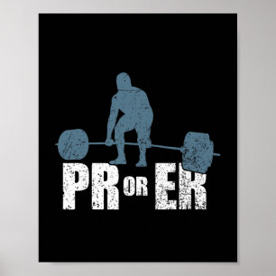 Poster Pr Ou Er Poids Bodybuilding Fitness Gym